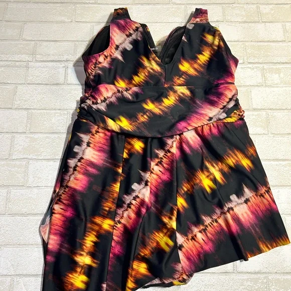 Torrid Multicolor Tie-Dye Swimsuit - Picture 3 of 5